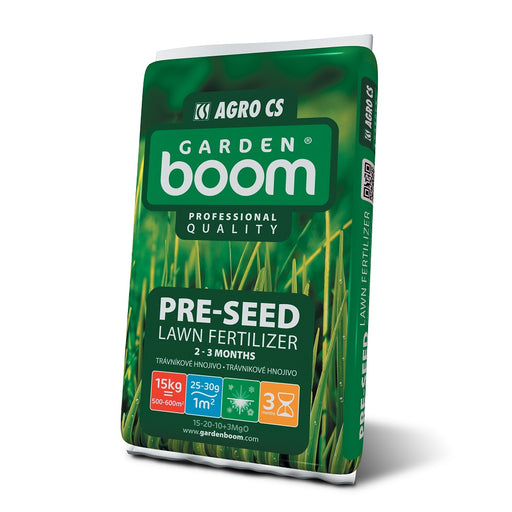 Ingrasamant pentru gazon GARDEN BOOM Pre Seed 15-20-10+3MgO, 15 kg - aicuce.ro