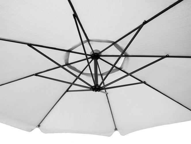 Umbrela de gradina pliabila 8 segmente gri deschis Ø 350cm - aicuce.ro