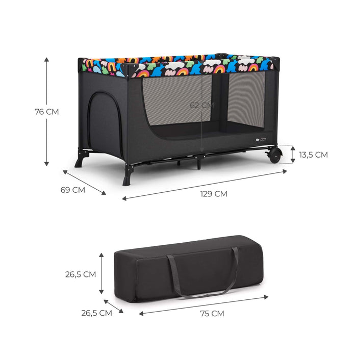Pătuț Travel Kinderkraft Joy2, fără Accesorii, Black