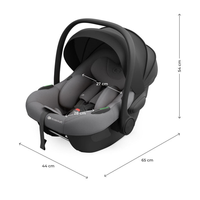 Scoică Auto Kinderkraft I-Lite 40-87 cm, Grey