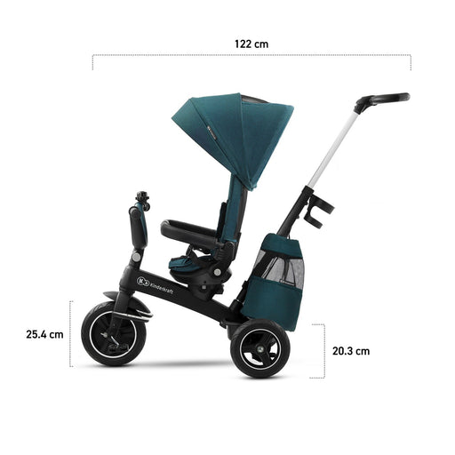 Tricicletă Kinderkraft Easytwist, Midnight Green