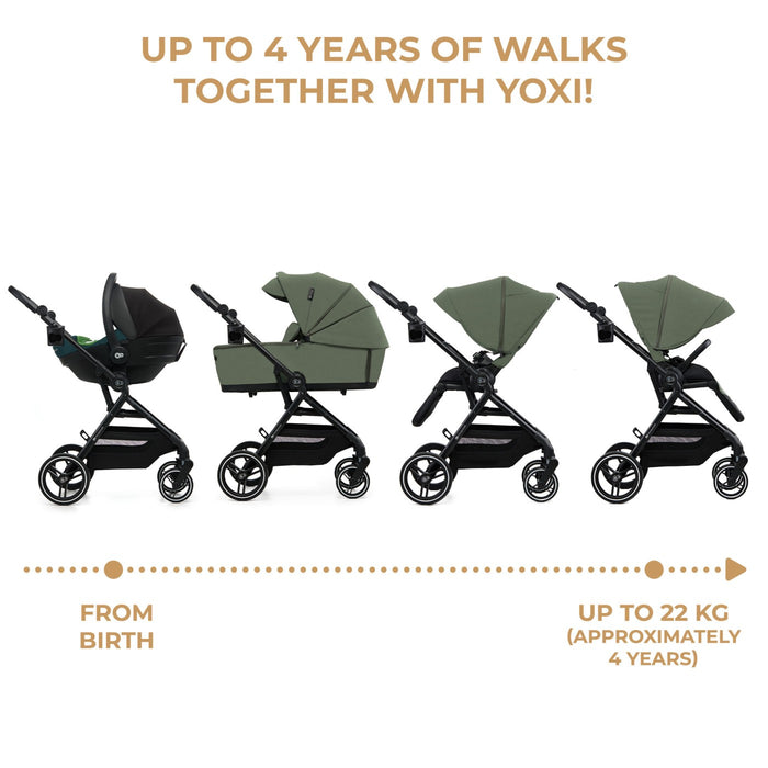 Cărucior Kinderkraft Yoxi 3In1 (Mink Pro) Mistic Green