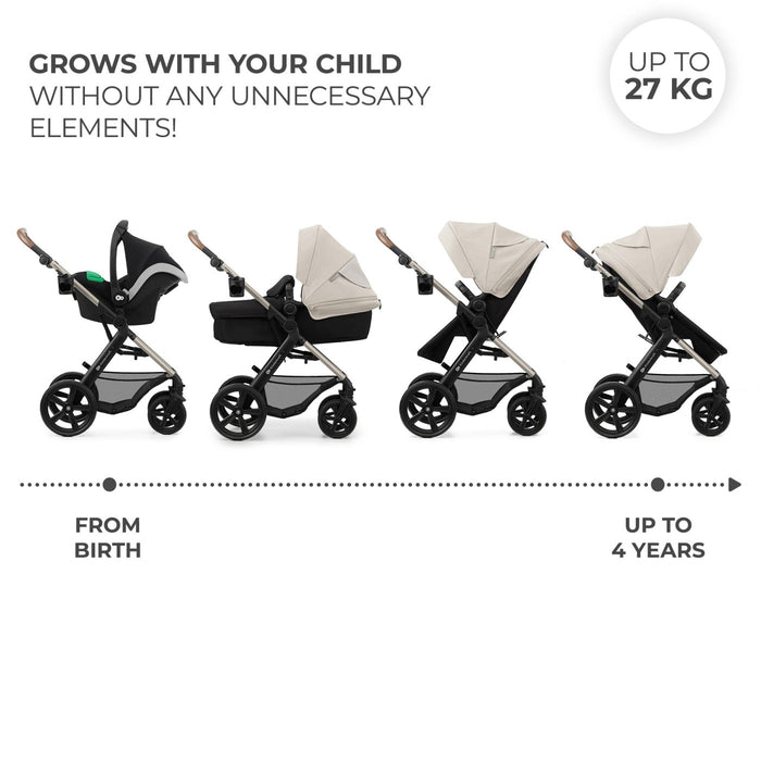 Cărucior Multifunctional Kinderkraft Moov 2 Eva 4In1 Moon Grey