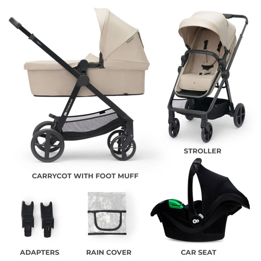 Cărucior Kinderkraft Newly, 3 in 1, Bej