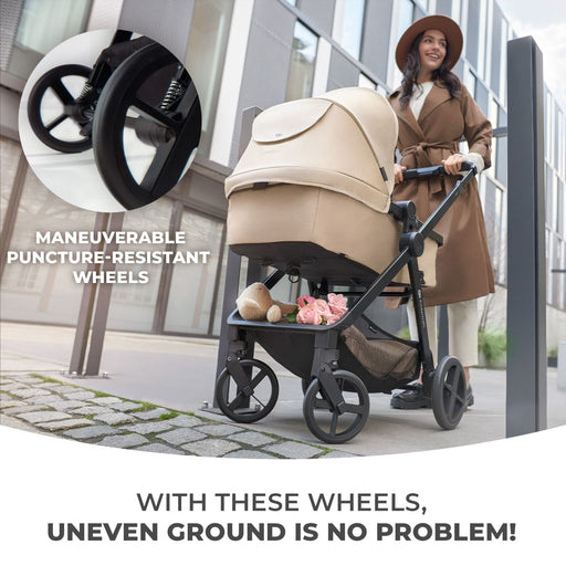 Cărucior Kinderkraft Newly, 3 in 1, Light Grey