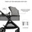 Cărucior Kinderkraft Esme, 3 in 1, Moonlight Grey