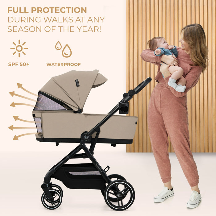 Cărucior Kinderkraft Yoxi 3In1 (Mink Pro) Bej Nisip