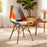 Scaun bucatarie/living, Artool, Seul, textil multicolor, picioare lemn natur, 46.5x56.5x82.5 cm