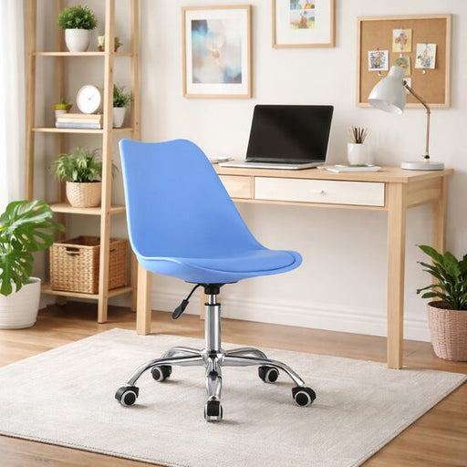 Scaun de birou, Artool, Alba, rotativ, PP, albastru, 48.5x56.5x91.5 cm