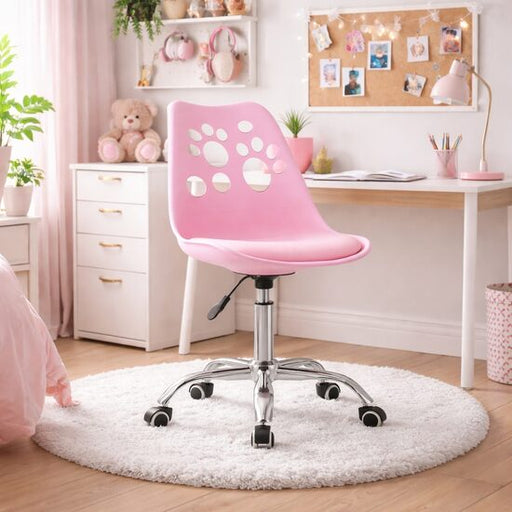 Scaun de birou, Artool, Print, rotativ, PP, roz, 50x57x93.5 cm