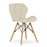 Set 4 scaune stil scandinav, Artool, Lago, catifea bej, picioare lemn natur, 47x52x74 cm