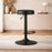 Scaun de bucatarie/bar, Artool, Rojst, rotativ, piele ecologica neagra, picior metal negru, 38x38x62-83 cm