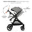 Cărucior Kinderkraft Esme, 3 in 1, Moonlight Grey