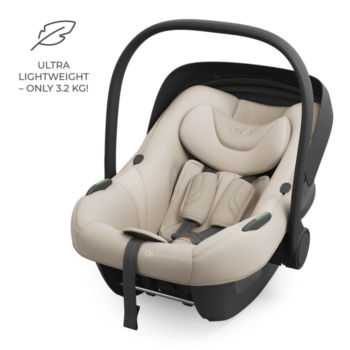 Scoică Auto Kinderkraft I-Lite cu Bază Endura Safe FX Beige