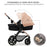 Cărucior Multifunctional Kinderkraft Moov 2 Eva 4In1 Sand Beige