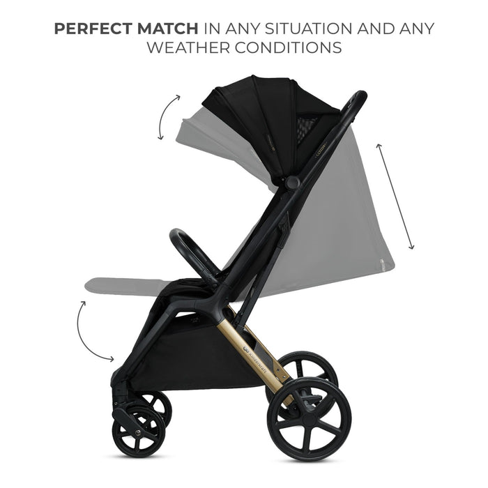 Cărucior Sport Kinderkraft Loom, 0-22 kg, Ink Black