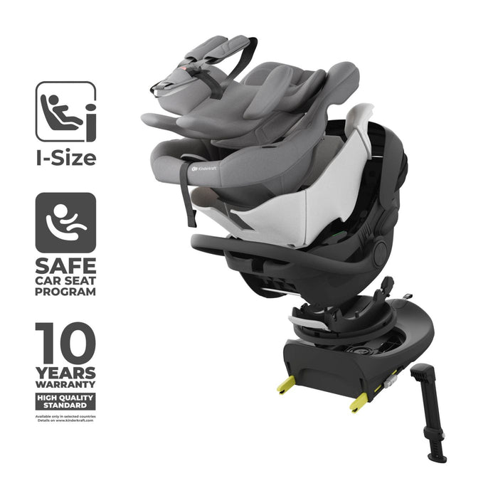 Scoică Auto Kinderkraft I-Lite cu Bază Isofix Endura Safe FX, Gray