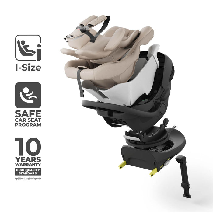 Scoică Auto Kinderkraft I-Lite cu Bază Endura Safe FX Beige