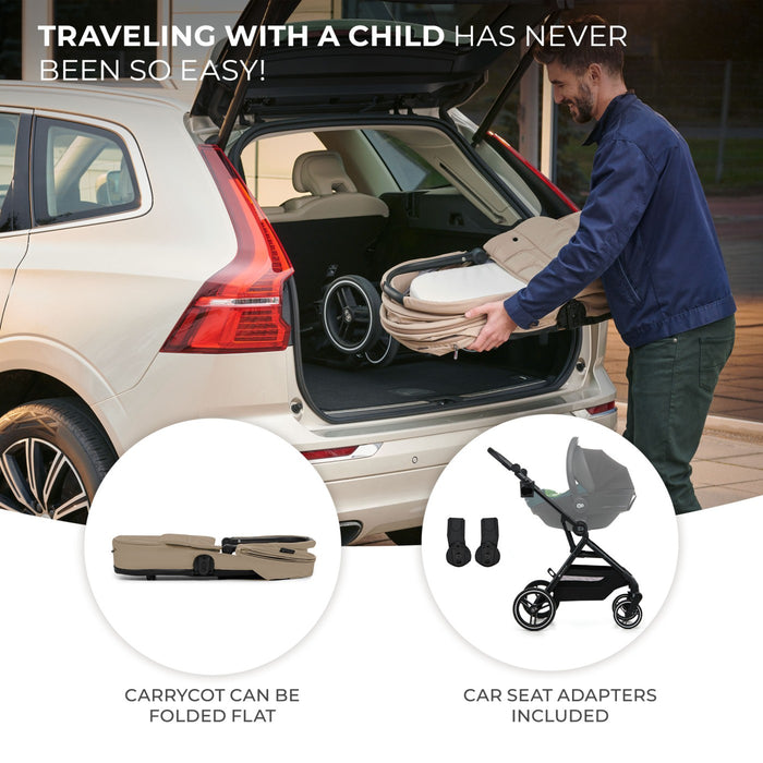 Cărucior Kinderkraft Yoxi 3In1 (Mink Pro) Bej Nisip