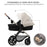 Cărucior Multifunctional Kinderkraft Moov 2 Eva 4In1 Moon Grey
