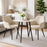 Scaun stil fotoliu bucatarie/living, Artool, Solden, catifea bej, picioare metal negru, 55x45.5x83.5 cm