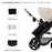 Cărucior Multifunctional Kinderkraft Moov 2 Eva 4In1 Moon Grey