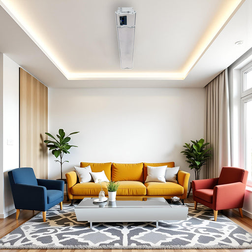 1200W si 600W alb, panouri radiante infrarosu cu termostat si Wi-Fi cu aplicatie internet TUYA, 94x15 cm