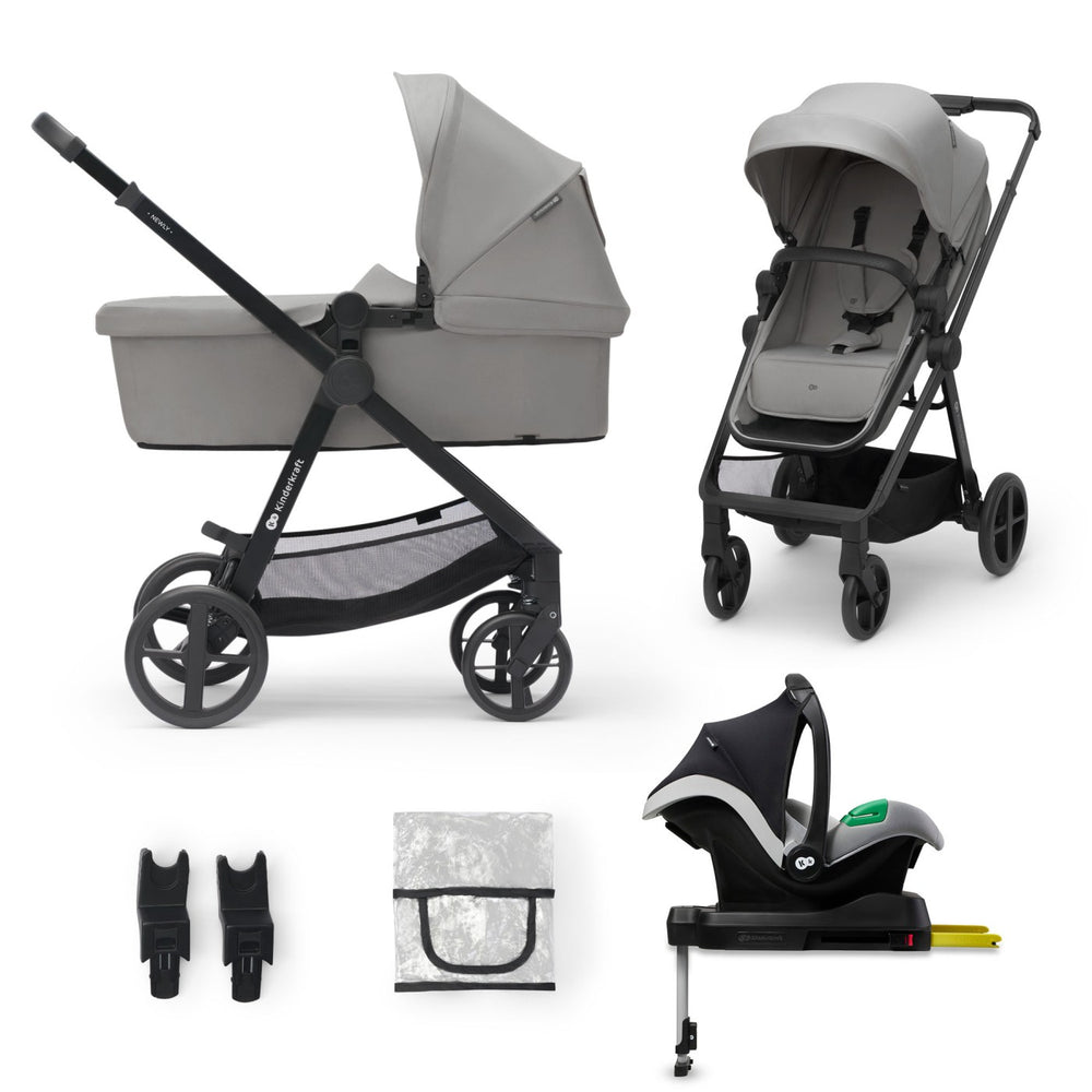 Cărucior Kinderkraft Newly, 4 in 1, Moonlight Grey