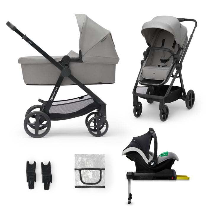 Cărucior Kinderkraft Newly, 4 in 1, Moonlight Grey
