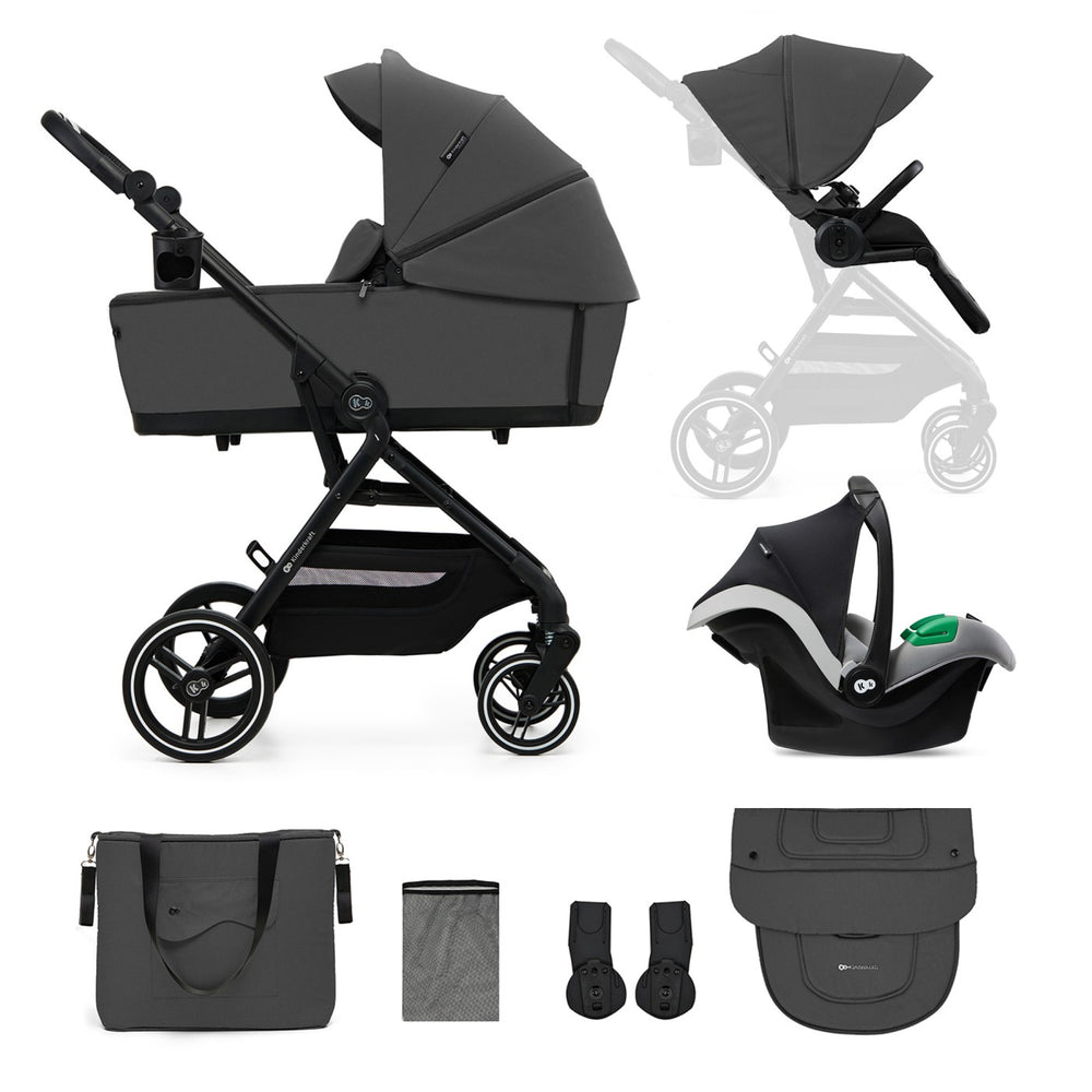 Cărucior Kinderkraft Yoxi 3In1 (Mink Pro) Moon Grey