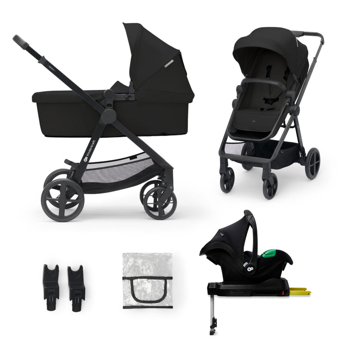 Cărucior Kinderkraft Newly, 4 in 1, Classic Black