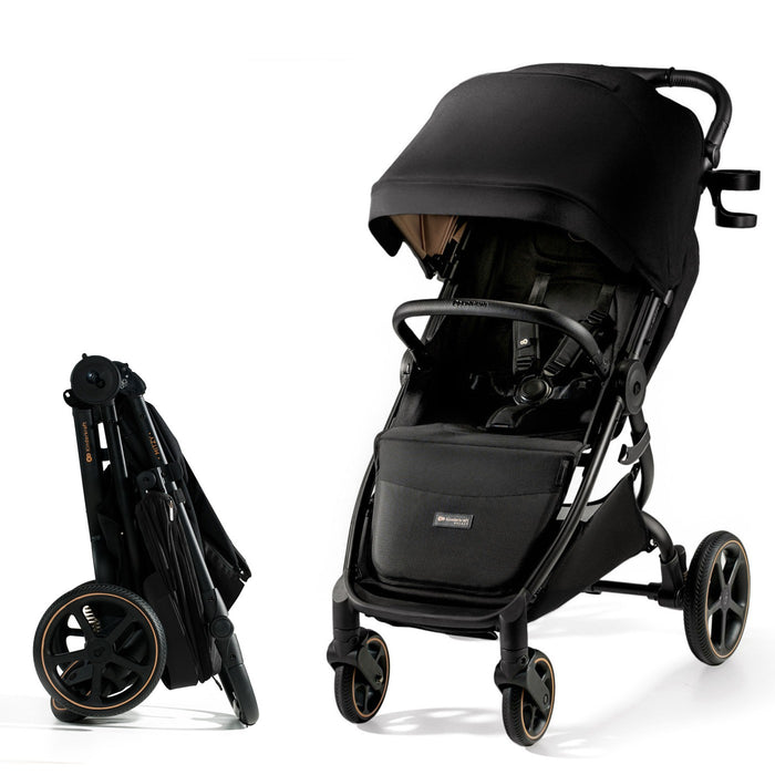 Cărucior Sport, Ultra Compact, Kinderkraft Mitzy, 0-22 kg, Black Ink