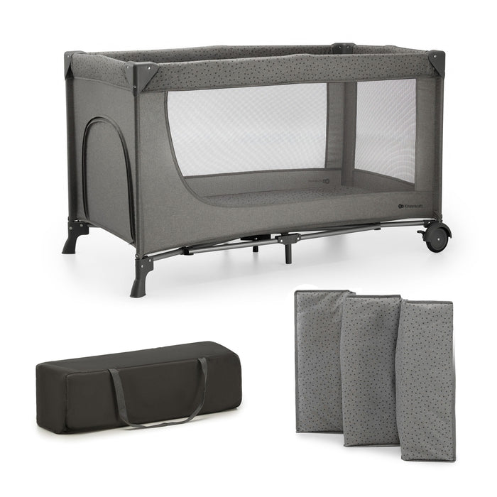 Pătuț Travel Kinderkraft Joy2, fără Accesorii, Dark Grey