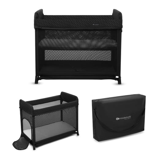 Pătuț de Calatorie Kinderkraft Moon Dream, Black