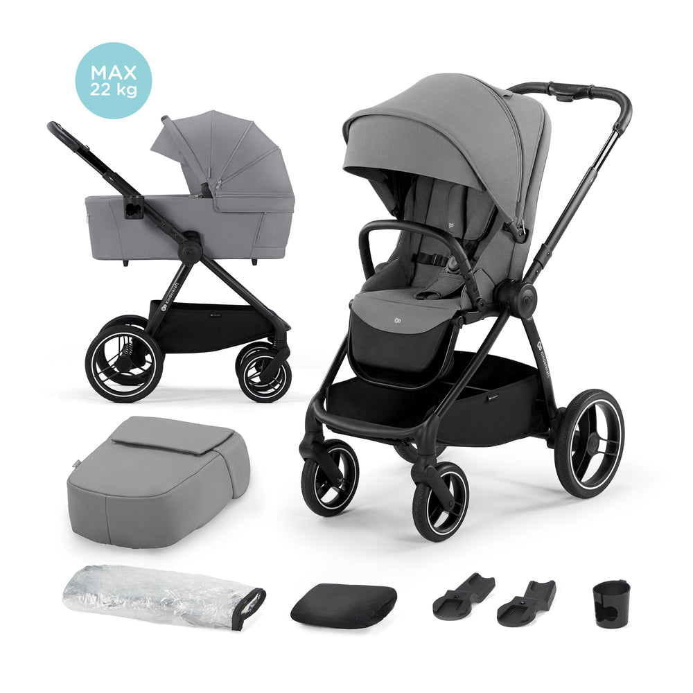 Cărucior Kinderkraft Nea, 2 in 1, Platinum Grey