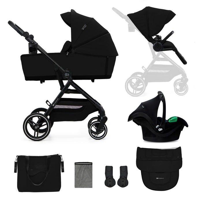 Cărucior Kinderkraft Yoxi 3In1 (Mink Pro) Pure Black
