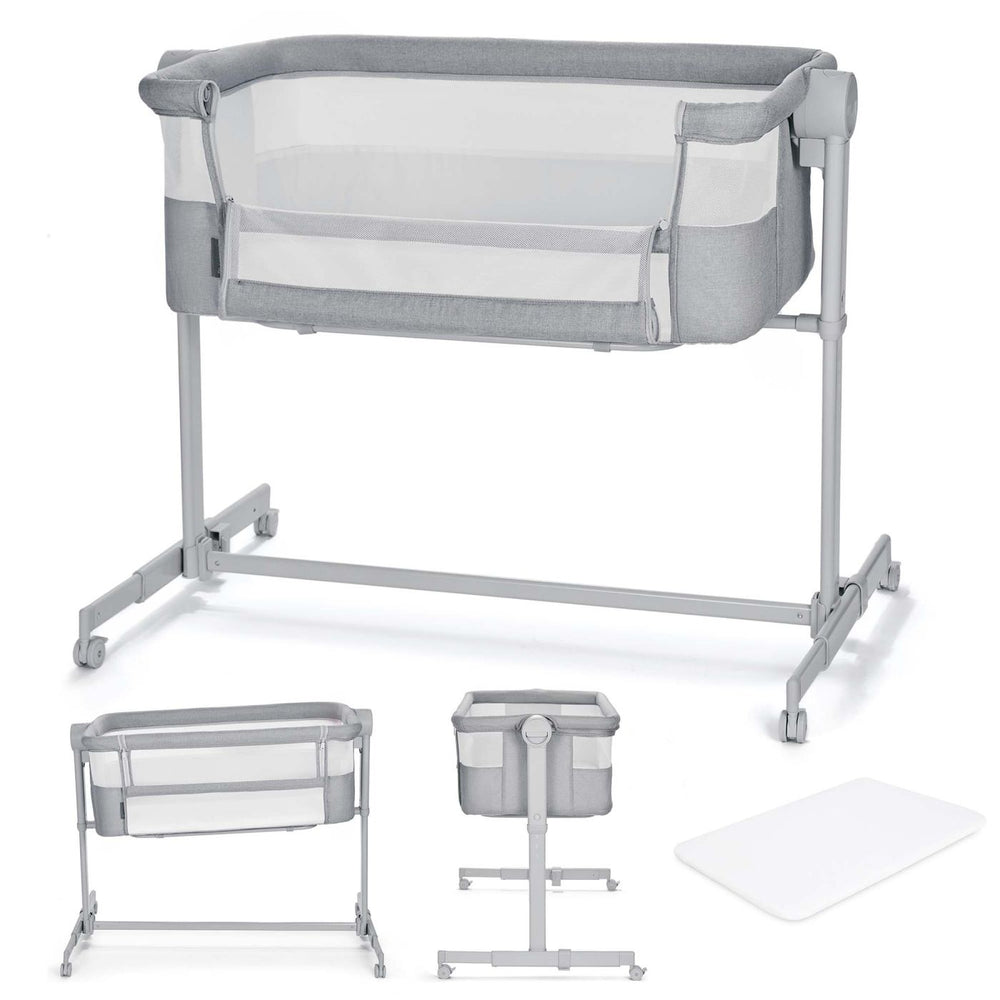 Pătuț Co-Sleeper Kinderkraft Neste Up, Full Light Grey