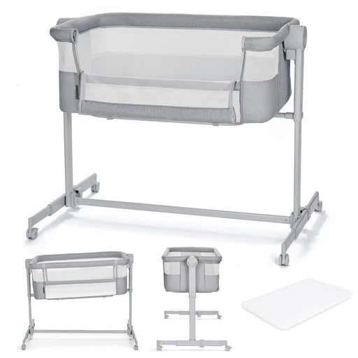 Pătuț Co-Sleeper Kinderkraft Neste Up, Full Light Grey