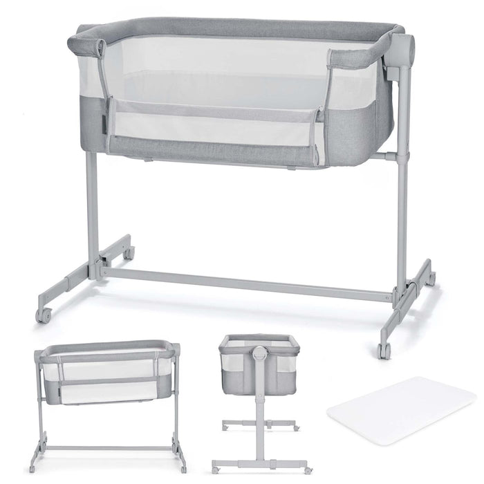 Pătuț Co-Sleeper Kinderkraft Neste Up, Full Light Grey