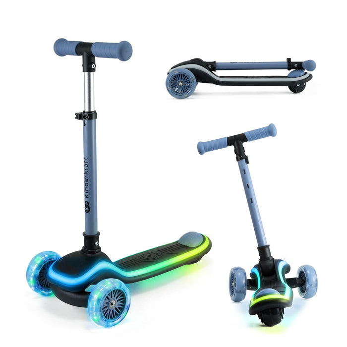 Trotinetă cu Lumini Kinderkraft Raket, Blue