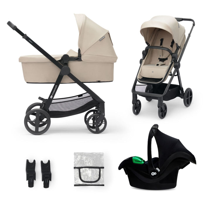 Cărucior Kinderkraft Newly, 3 in 1, Bej