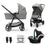 Cărucior Kinderkraft Newly, 3 in 1, Light Grey