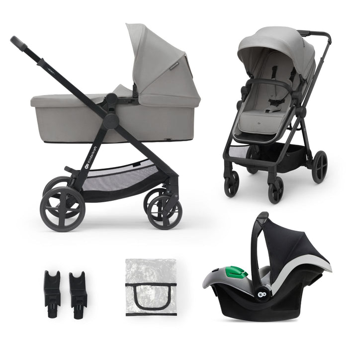 Cărucior Kinderkraft Newly, 3 in 1, Light Grey