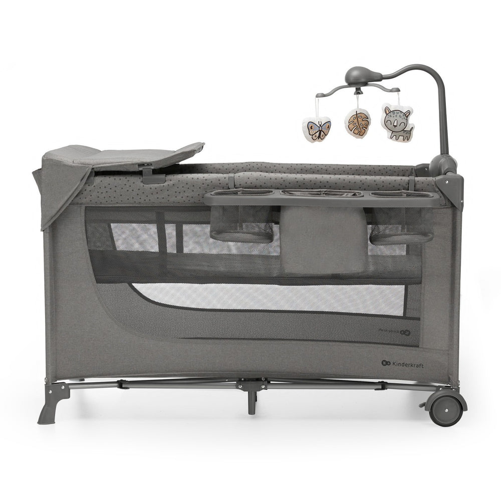 Pătuț Travel Kinderkraft Joy2, cu Accesorii, Dark Grey
