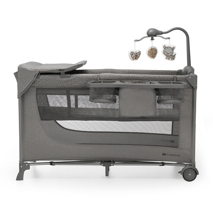 Pătuț Travel Kinderkraft Joy2, cu Accesorii, Dark Grey