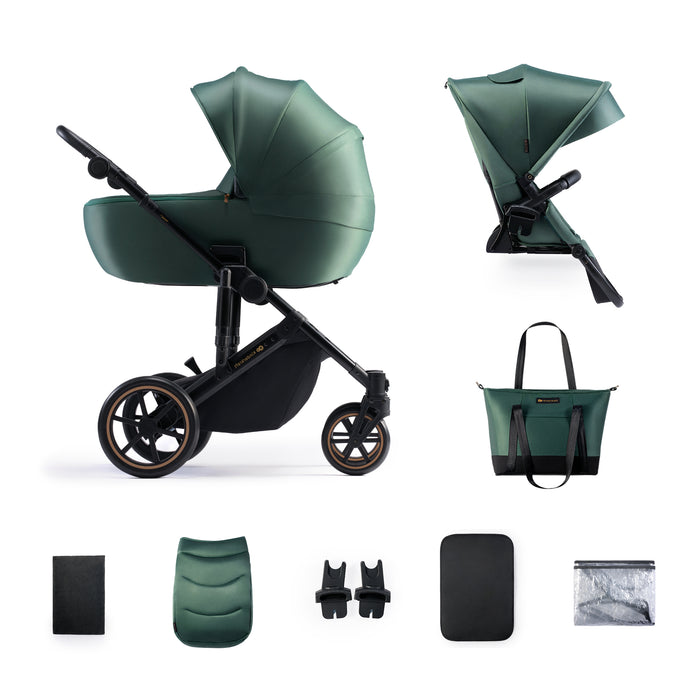 Cărucior 2 in 1 Kinderkraft Prime 2, Dark Green