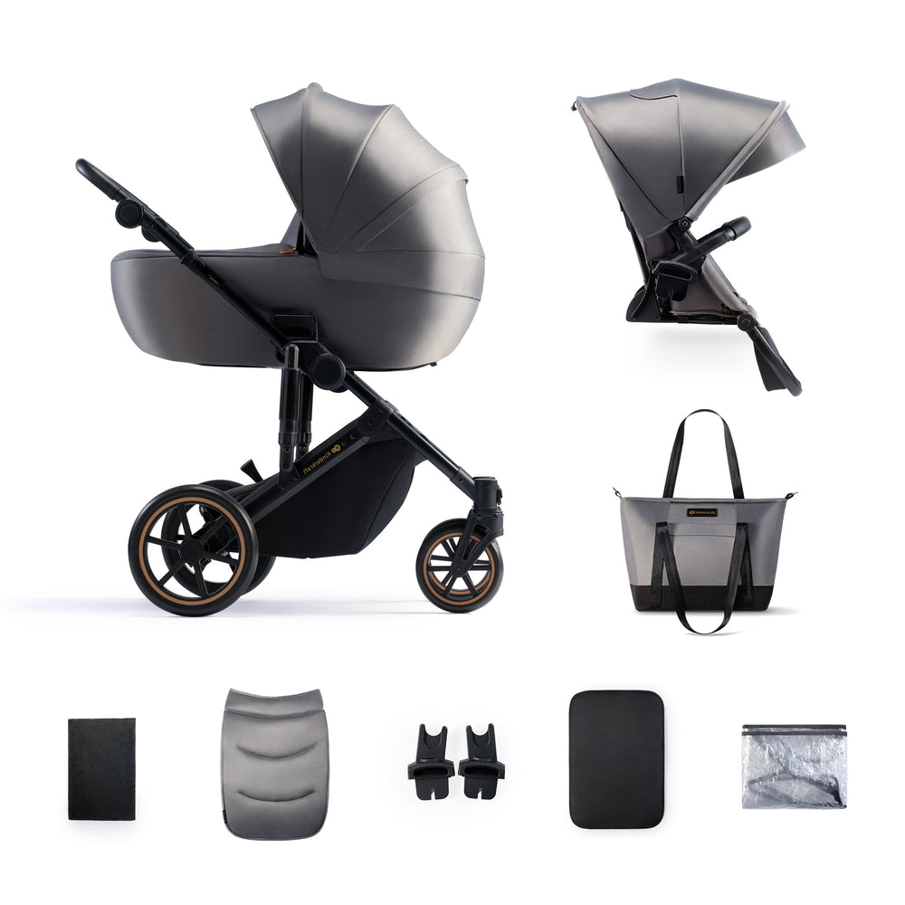 Cărucior 2 in 1 Kinderkraft Prime 2, Shadow Grey