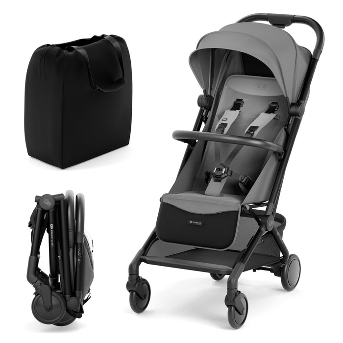 Cărucior Sport Kinderkraft Pilot 2, 0-22 kg, Platinum Grey