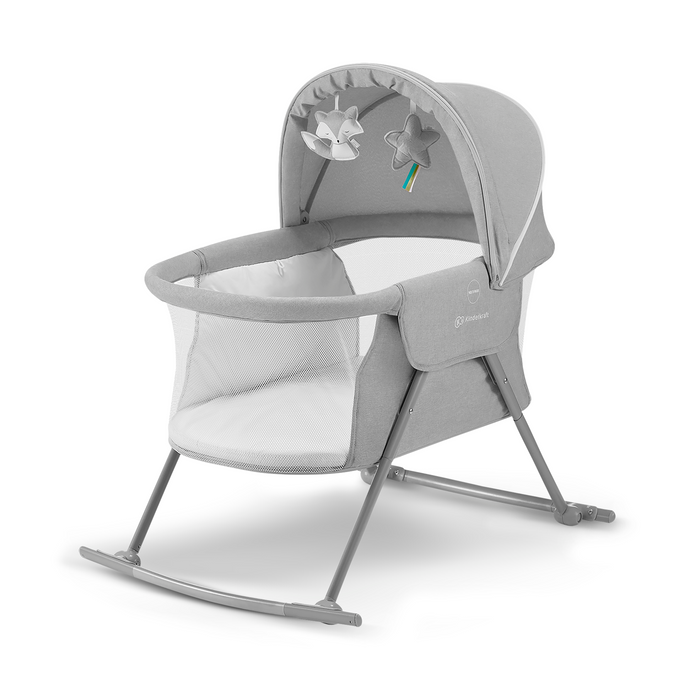 Pătuț Kinderkraft Lovi, 3 in 1, Grey