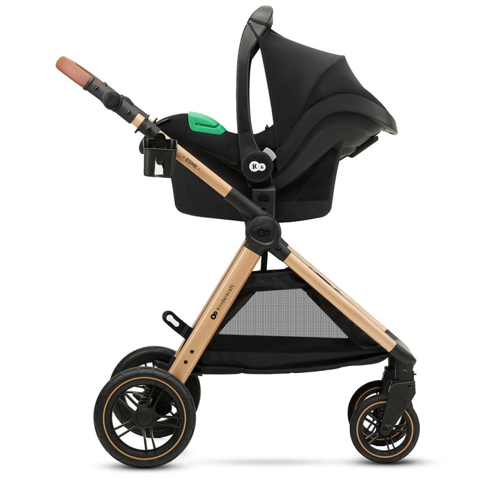 Cărucior Kinderkraft Esme, 3 in 1, Pure Black